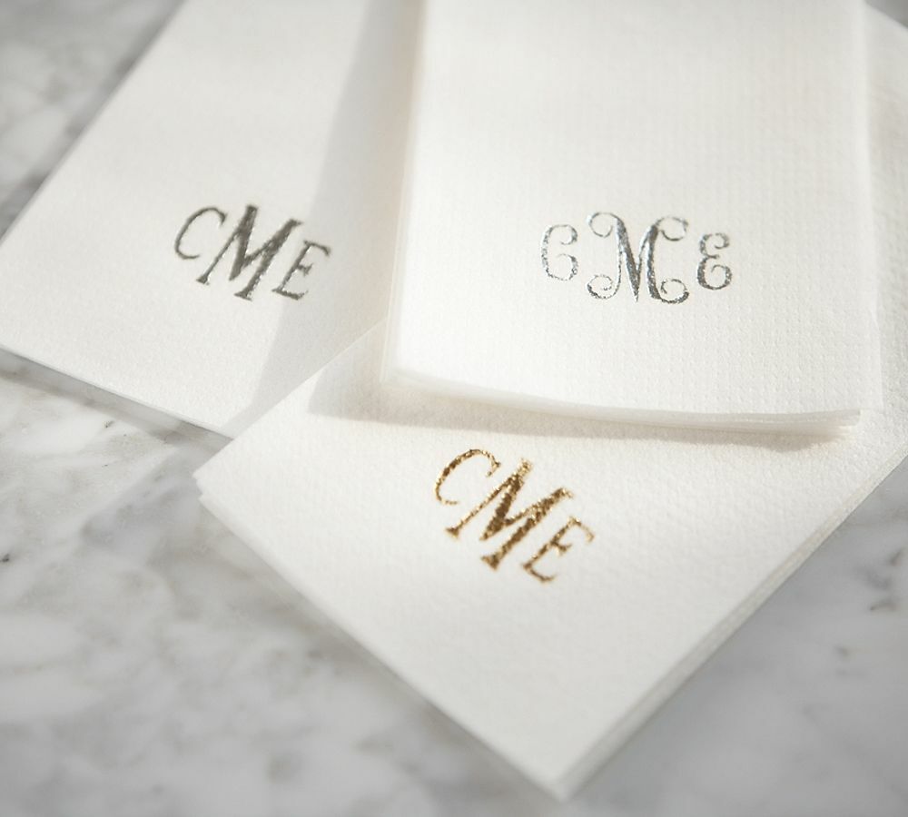 Monogram Applique Terry Cloth Hand Towel / Guest Towel 